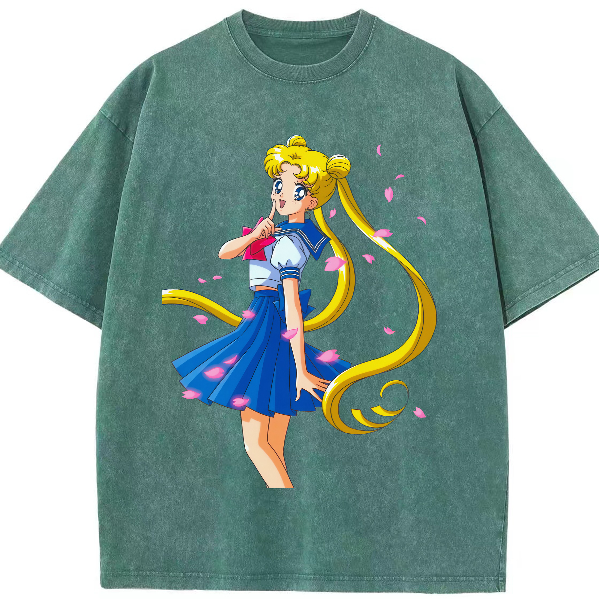 （画像用） 美少女戦士セーラームーン 愛野 美奈子 あいの みなこ Sailor Moon Aino Minako 綿100% ヴィンテージ風 半袖Tシャツ（フロントプリント）